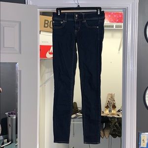 Dark denim skinny jeans